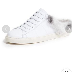 IRO basfur Fur Mule Sneakers, size 38 ( 8) gently worn, very good condition .